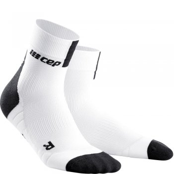 CEP Run 3.0 Short Cut Compression Socks Damen | White Dark Grey