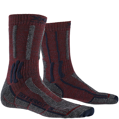 X-SOCKS Trek Merino LT Wandersocken | Dunkelrot