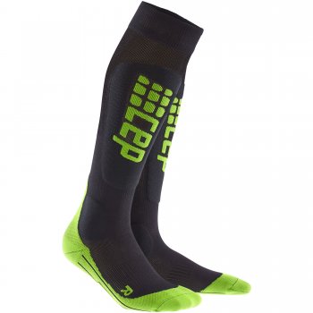 CEP Ski Ultralight Compression Socks Herren | Black Green