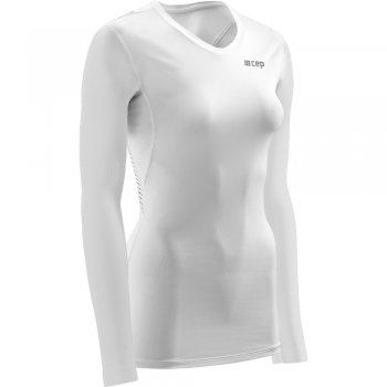 CEP Wingtech Compression Long-Shirt Damen | White