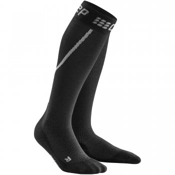 CEP Run Winter Compression Socks Damen | Grey Black