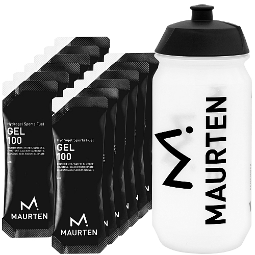 MAURTEN Gel 100 Hydrogel Paket | 12 Gels + 500 ml Flasche