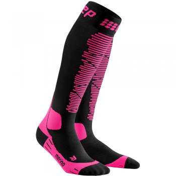 CEP Ski Merino Compression Socks Damen | Black Pink
