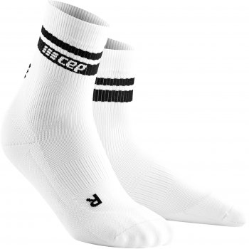 CEP Run 3.0 Mid Cut Compression Socks Herren | 80's White Black