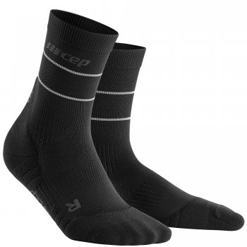 CEP Reflective Compression Mid Cut Socks Herren | Black