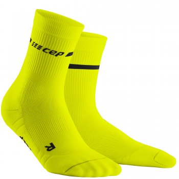 CEP Run 3.0 Mid Cut Compression Socks Damen | Neon Yellow