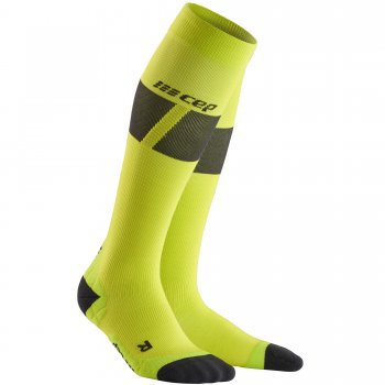 CEP Ski Ultralight Compression Socks Herren | Lime Dark Grey