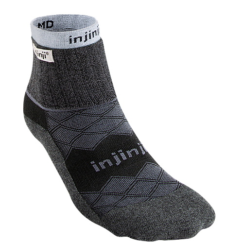 Injinji Liner+Runner Mini Crew Zehensocken | Doppellagig | Grau