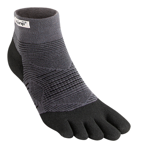 Injinji Run Lightweight Mini-Crew Zehensocken | D�nn | Schwarz