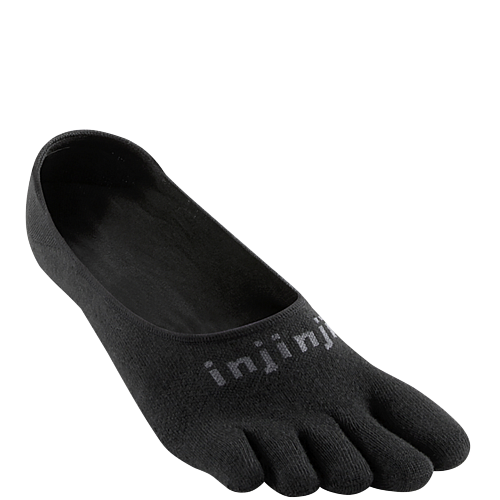 Injinji Run Lightweight Hidden Zehensocken | D�nn | Schwarz