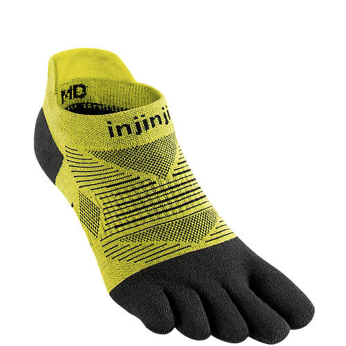 Injinji Run Lightweight No Show Zehensocken | D�nn | Limeade Gelb