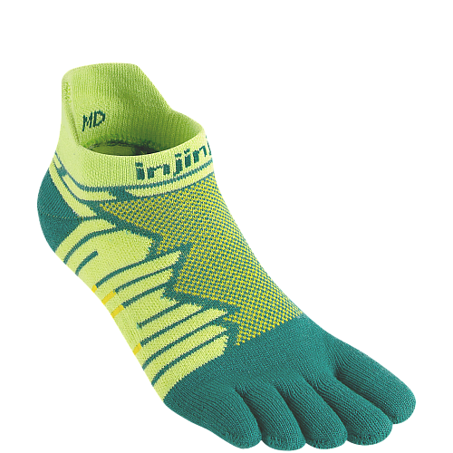 Injinji Ultra Run No Show Zehensocken | Mitteldick | Deco Gelb