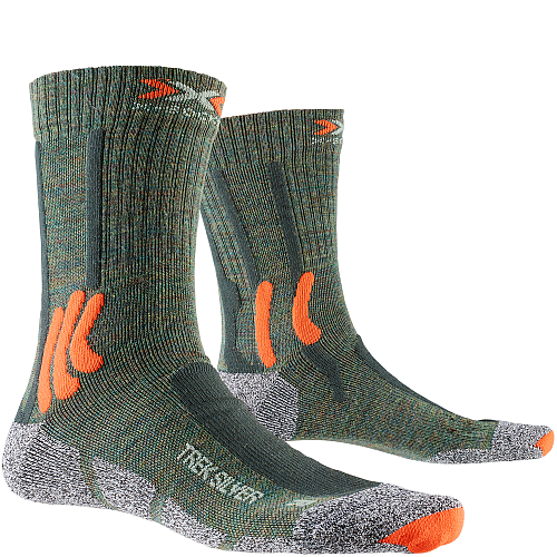 X-SOCKS Trek Silver 4.0 Socken | Olivgrn