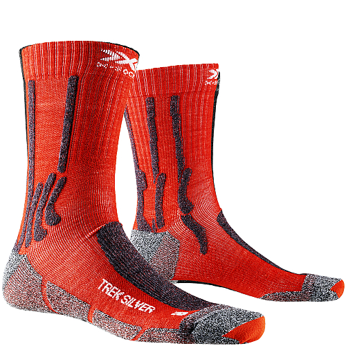 X-SOCKS Trek Silver 4.0 Socken | Rot