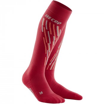 CEP Ski Thermo Compression Socks Damen | Cranberry