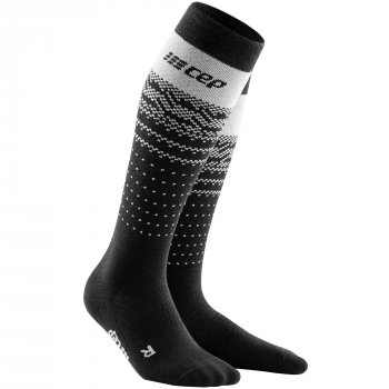 CEP Ski Thermo MERINO Compression Socks Herren | Black Grey
