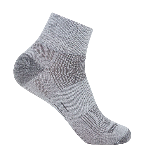 WRIGHTSOCK Eco Explore Quarter | Mitteldick | Grau