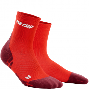 CEP Ultralight Short Cut Compression Socks Herren | Lava Dark Red