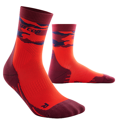 CEP Run 3.0 Mid Cut Compression Socks Herren | Camocloud Lava Peacoat