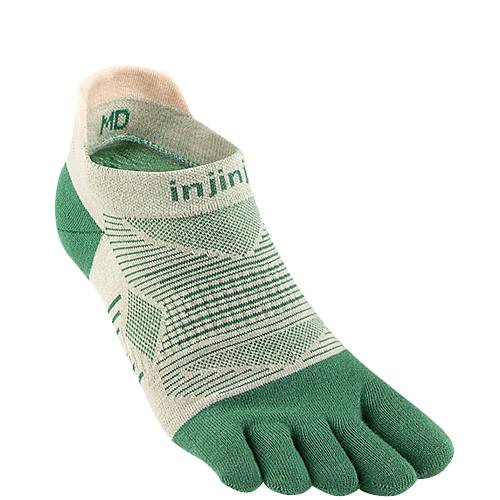 Injinji Run Lightweight No Show Zehensocken | D�nn | Fern Gr�n