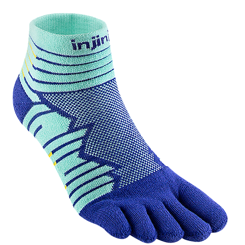 Injinji Ultra Run Mini-Crew Zehensocken | Mitteldick | Arctic Blau