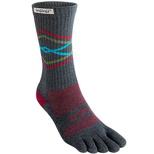 Injinji Trail Midweight Crew Zehensocken | Mitteldick | Peak Grau