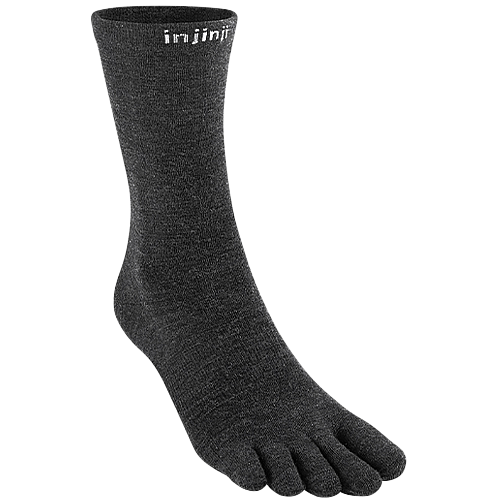Injinji Liner Crew Zehensocken | Ultrad�nn | Schwarz