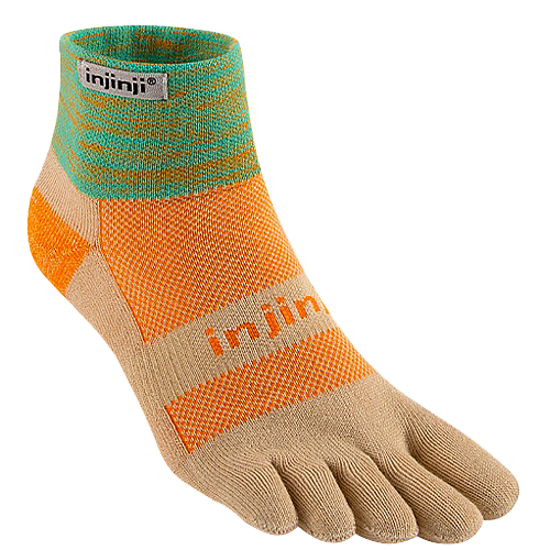 Injinji Trail Midweight Mini Crew Zehensocken | Mitteldick | Wheat Beige
