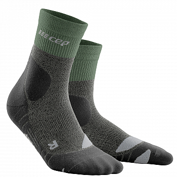 CEP Hiking Merino Mid Cut Compression Socks Herren | Green Grey