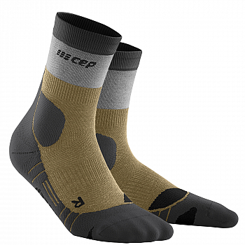 CEP Hiking Light Merino Mid Cut Compression Socks Herren | Sand Grey