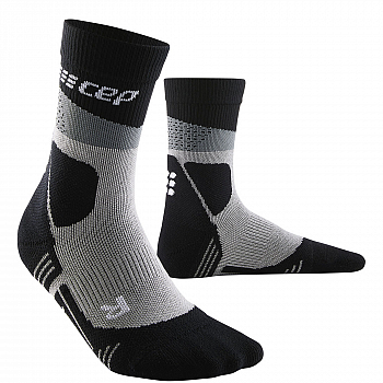 CEP Hiking Max Cushion Mid Cut Compression Socks Herren | Grey Black