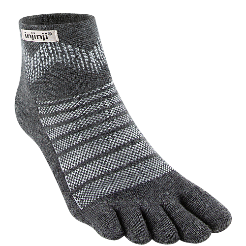 Injinji Outdoor Midweight Mini Crew Zehensocken | Mitteldick | Grau