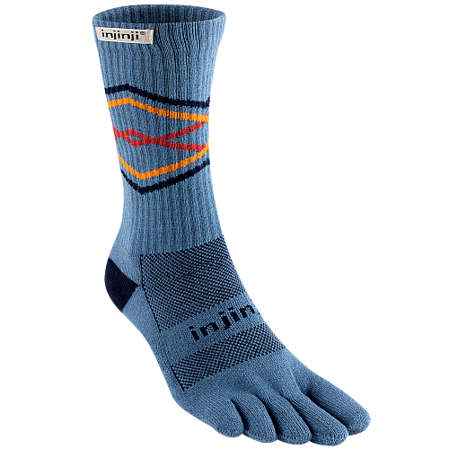 Injinji Trail Midweight Crew Zehensocken | Mitteldick | Lake Blau