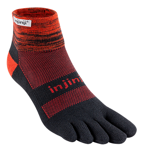 Injinji Trail Midweight Mini Crew Zehensocken | Mitteldick | Meteor Rot