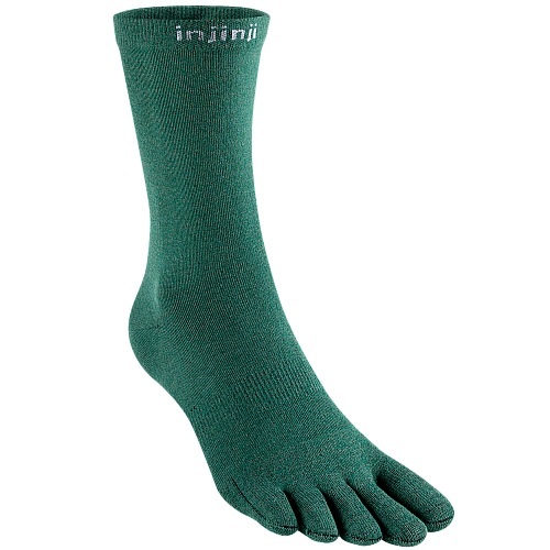 Injinji Liner Crew Zehensocken | Ultrad�nn | Agave Gr�n