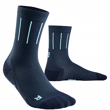 CEP The Run 4.0 Mid Cut Compression Socks Damen | Pinstripe Blue