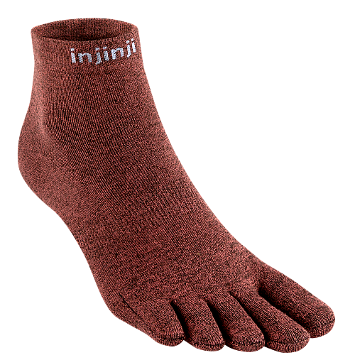 Injinji Liner Mini Crew Zehensocken | Ultrad�nn | Rustic Rot