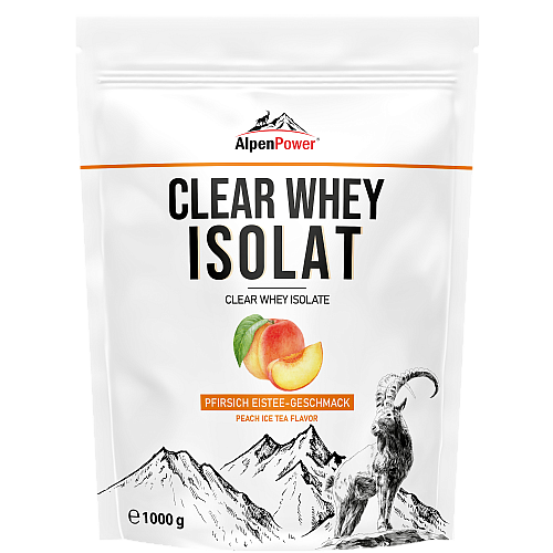 AlpenPower Clear Whey Isolat Drink 1000 g Beutel *84 % Eiweiß*