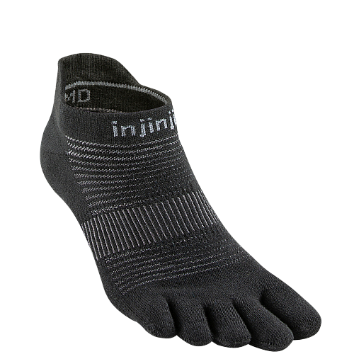 Injinji Run Lightweight No Show Zehensocken | D�nn | Schwarz