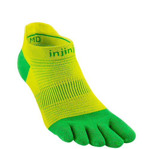 Injinji Run Lightweight No Show Zehensocken | D�nn | Clover Gelb