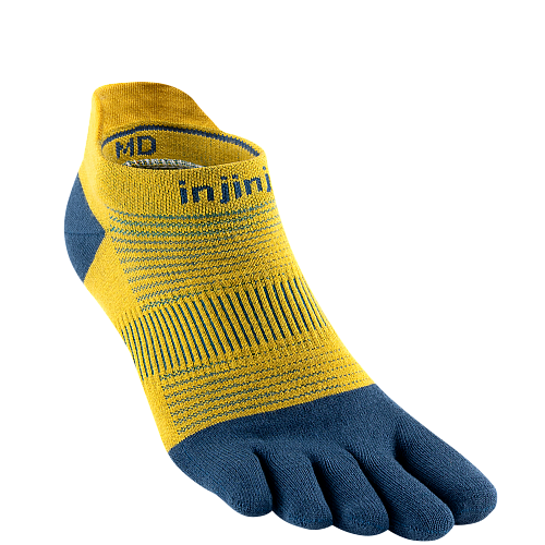 Injinji Run Lightweight No Show Zehensocken | D�nn | Royal Yellow Gelb