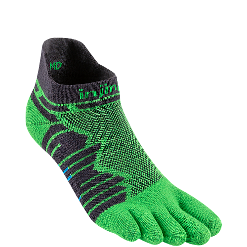 Injinji Ultra Run No Show Zehensocken | Mitteldick | Emerald Gr�n