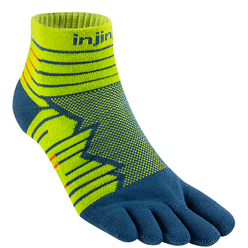 Injinji Ultra Run Mini-Crew Zehensocken | Mitteldick | Moss Grn