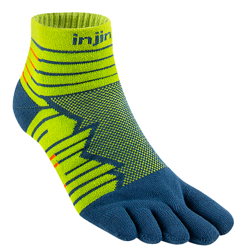 Injinji Ultra Run Mini-Crew Zehensocken | Mitteldick | Moss Gr�n
