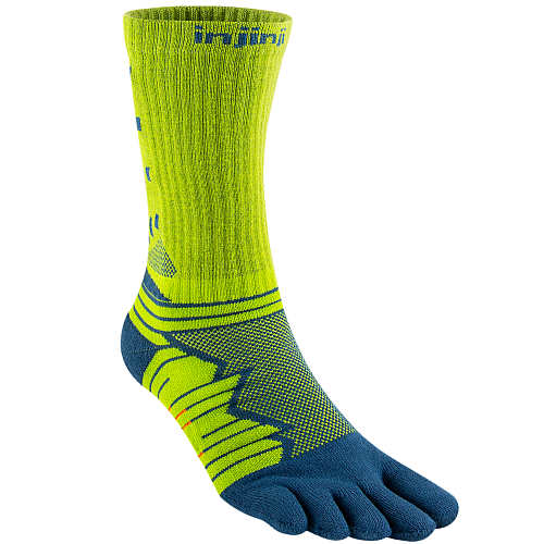 Injinji Ultra Run Crew Zehensocken | Mitteldick | Moss Grn