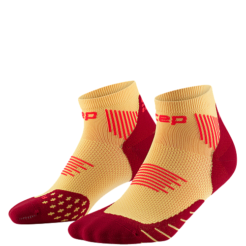 CEP Core Run 5.0 Low Cut Compression Socks Damen | Marigold-Burgundy