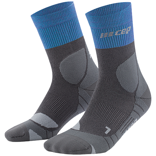 CEP Hiking Merino Mid Cut Compression Socks Herren | Blue Grey