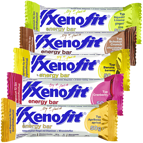 XENOFIT Energy Bar | 5 leckere Riegel | MHD 30.06.25