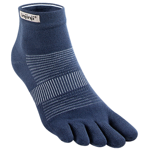 Injinji Run Lightweight Mini-Crew Zehensocken | D�nn | Navy Blau