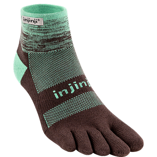 Injinji Trail Midweight Mini Crew Zehensocken | Mitteldick | Mint Gr�n